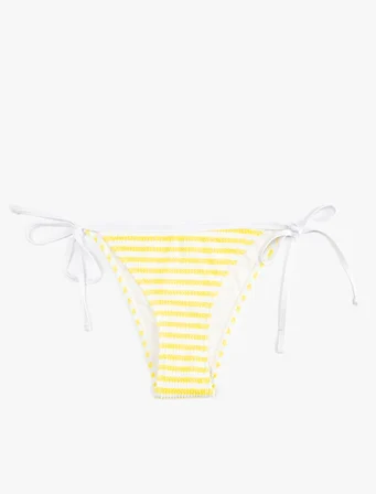 Dokulu İpli Çizgili Bikini Altı