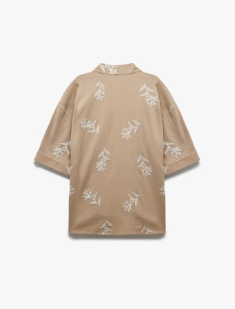 Pamuklu Geniş Kollu Nakışlı Çiçekli Uzun Kimono