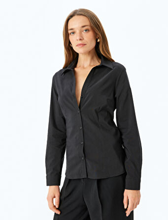 Uzun Kollu Slim Fit Klasik Poplin Gömlek