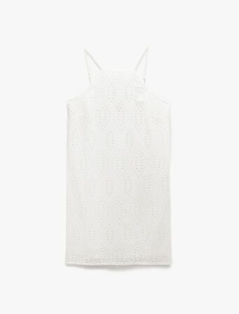 Pamuklu A Kesim Mini Halter Yaka İnce Askılı Fisto Elbise