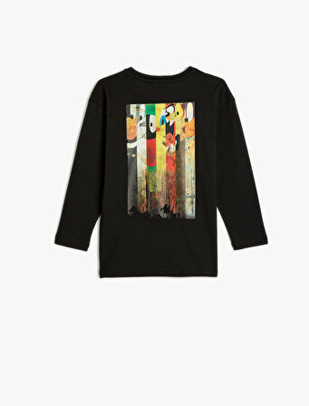 Looney Tunes Lisanslı Uzun Kollu Bisiklet Yaka Pamuklu Tişört