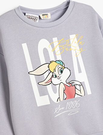 Lola Bunny Sweat Lisanslı Bisiklet Yaka Uzun Kollu 