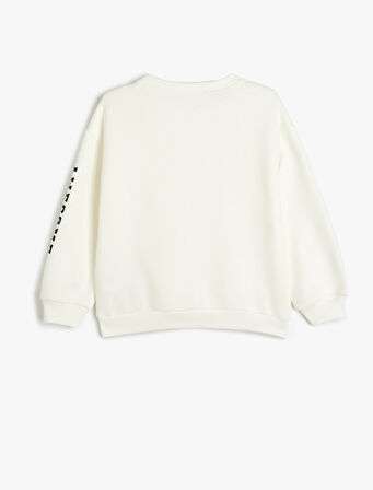 Tweety Sweatshirt Lisanslı Bisiklet Yaka Uzun Kollu Şardonlu 