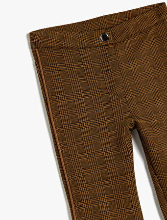 Desenli Cep Detaylı Slim Fit Tayt
