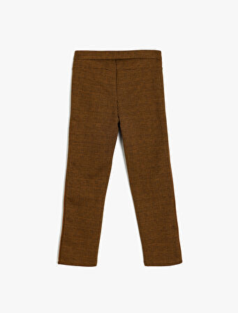 Desenli Cep Detaylı Slim Fit Tayt