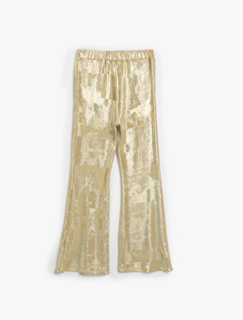 İspanyol Paça Pantolon Beli Lastikli 