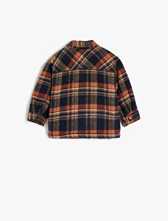 Uzun Kollu Cep Detaylı Oduncu Gömleği  