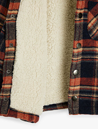 Uzun Kollu Cep Detaylı Oduncu Gömleği  