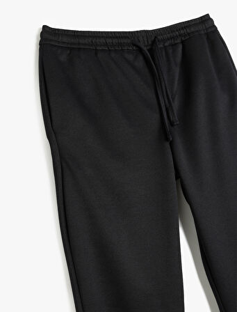 Normal Bel Slim Fit Viskon Karışımlı Beli Bağcıklı Eşofman Pantolon