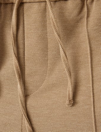 Beli Bağcıklı Viskon Karışımlı Cepli Dikiş Detaylı Chino Eşofman Pantolon