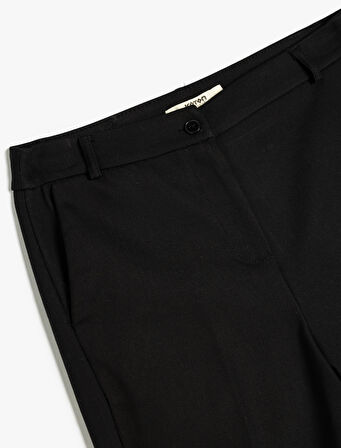 Slim Fit Cepli Cigarette Fit Kumaş Pantolon