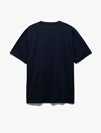 Kısa Kollu Regular Fit Bisiklet Yaka Pamuklu Uzak Doğu Baskılı Tişört