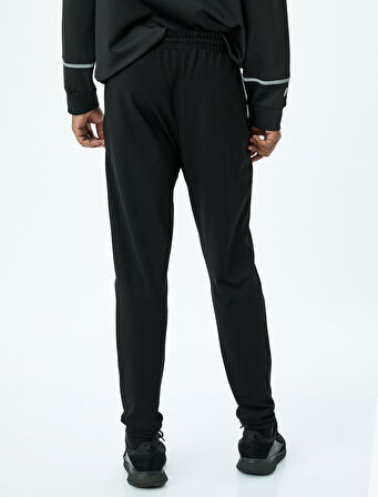 Fermuarlı Cep Detaylı Beli Bağcıklı Straight Fit Jogger Spor Eşofman Altı
