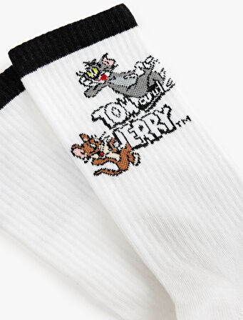 Pamuk Karışımlı Soket Lisanslı Tom ve Jerry Çorap
