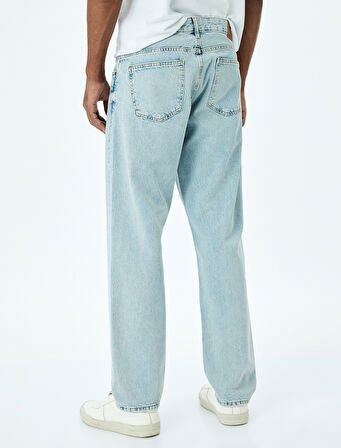 Normal Bel Vintage Straight Fit Kot Pantolon