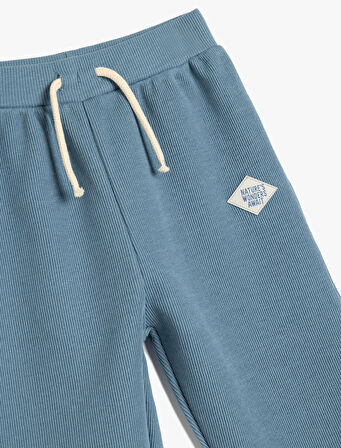 Pamuklu Beli Bağcıklı Regular Fit Jogger Eşofman Altı