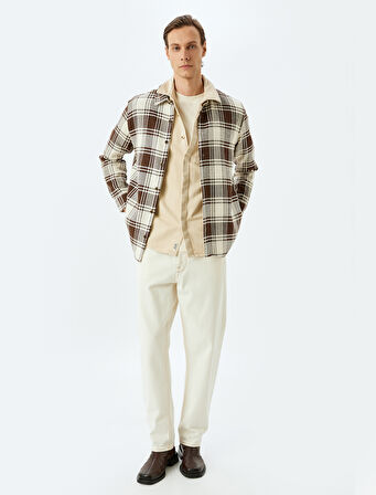 Uzun Kollu Pamuk Karışımlı Ekose Oduncu Gömleği