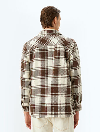 Uzun Kollu Pamuk Karışımlı Ekose Oduncu Gömleği