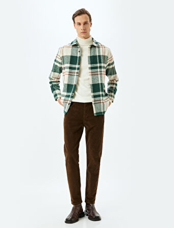 Uzun Kollu Pamuk Karışımlı Ekose Oduncu Gömleği