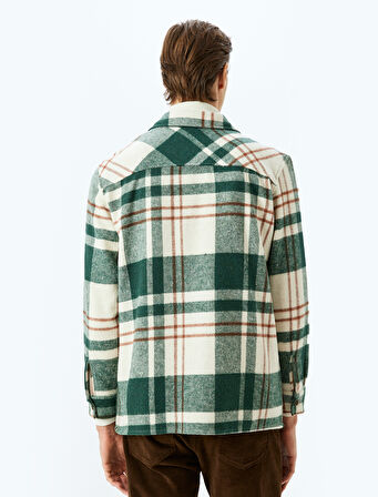 Uzun Kollu Pamuk Karışımlı Ekose Oduncu Gömleği