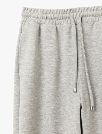 Viskon Kumaş Beli Bağlamalı Cepli Jogger Eşofman Altı