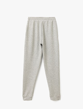 Viskon Kumaş Beli Bağlamalı Cepli Jogger Eşofman Altı