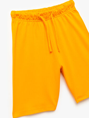 Pamuklu Beli Bağcıklı Basic Şort