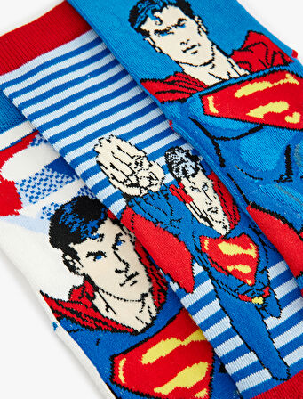 3'lü Superman Baskılı Çorap Seti Lisanslı