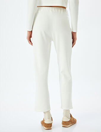 Rahat Kalıp Havuç Kesim Cepli Viskon Eşofman Pantolon