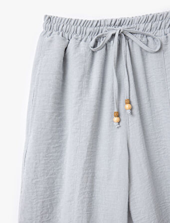 Rahat Kalıp Beli Bağlamalı Cepli Balon Fit Pantolon