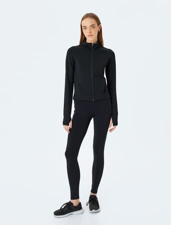 Yüksek Bel Slim Fit Cep Detaylı Tayt