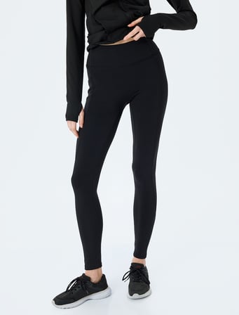 Yüksek Bel Slim Fit Cep Detaylı Tayt