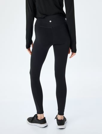 Yüksek Bel Slim Fit Cep Detaylı Tayt