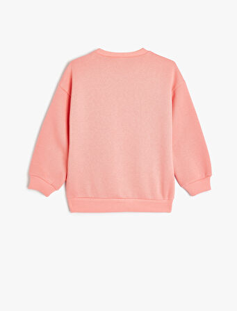 Sweatshirt Şehir Baskılı Bisiklet Yaka Uzun Kollu Pamuklu