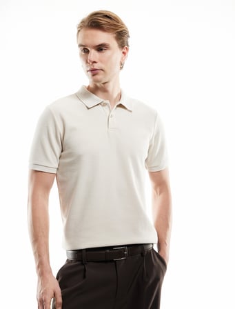 Kısa Kollu Regular Fit Polo Yaka Tişört