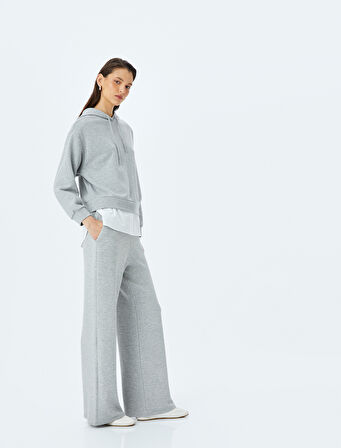 Rahat Kesim Cepli Viskon Geniş Paça Eşofman Altı