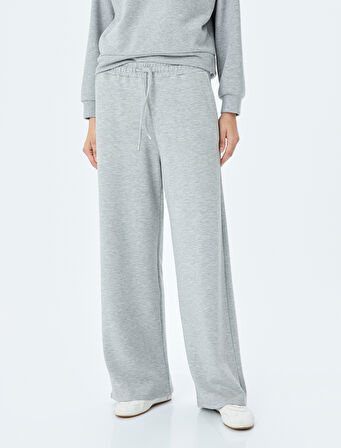 Rahat Kesim Cepli Viskon Geniş Paça Eşofman Altı