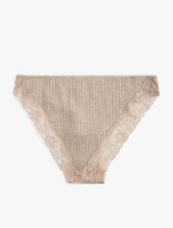 Fitilli Dantel Detaylı Brief Külot