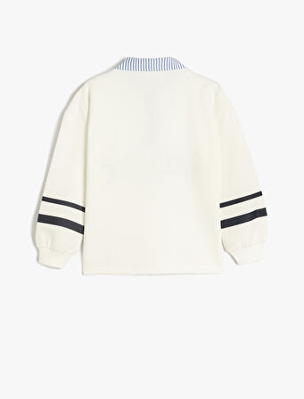 Uzun Kollu Gömlek Yaka Oversize Sweatshirt