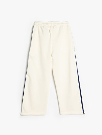 Baskı Detaylı Beli Bağlamalı Cepli Biyeli Eşofman Altı 