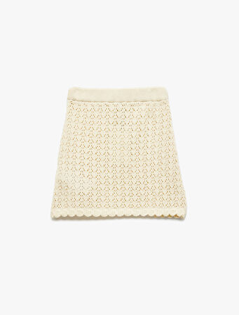 Ajurlu Triko Mini Etek