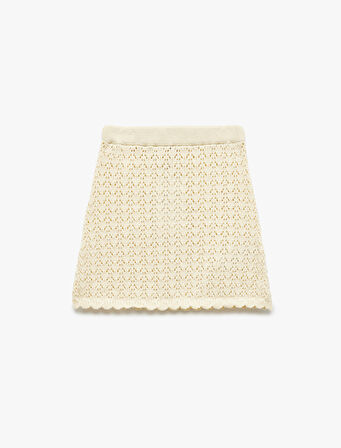 Ajurlu Triko Mini Etek