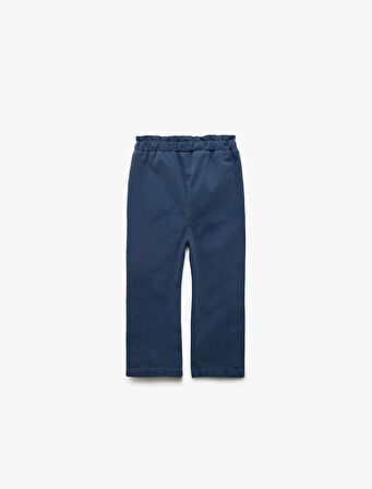 Beli Lastikli Cep Detaylı Pamuklu Pantolon