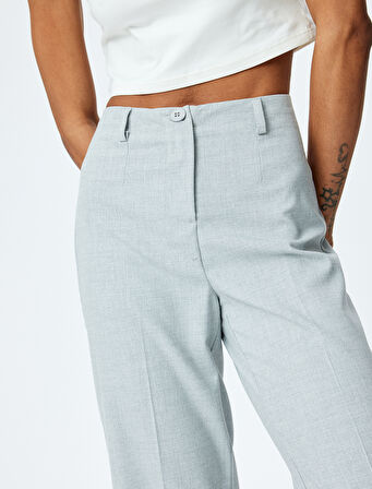 Klasik Kesim Regular Fit Düz Paça Kumaş Pantolon