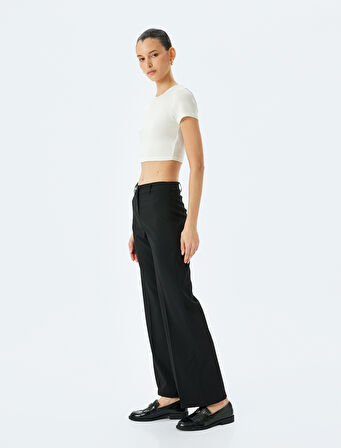 Klasik Kesim Regular Fit Düz Paça Kumaş Pantolon