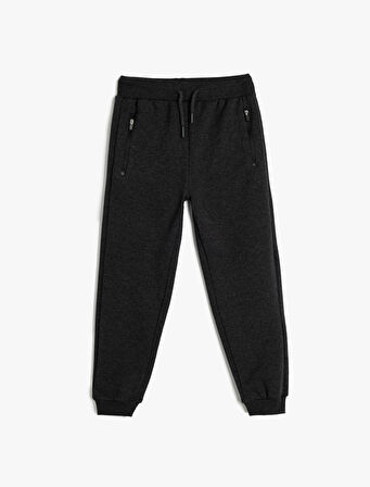 Beli Bağcıklı Regular Fit Jogger Eşofman Altı