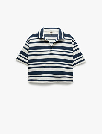 Rahat Kalıp Dokulu Kısa Kollu Polo Yaka Tişört