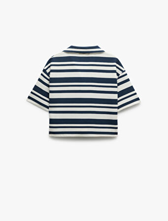 Rahat Kalıp Dokulu Kısa Kollu Polo Yaka Tişört