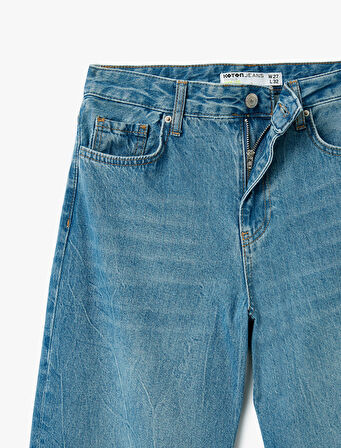 Rahat Kalıp Geniş Paça Denim Pantolon - Wide Leg Jeans