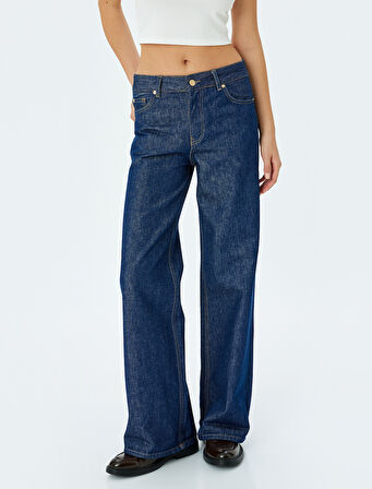 Normal Bel Bol Kalıp Geniş Paça Kot Pantolon -  Wide Leg Jeans
